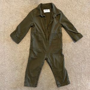 Old Navy Khaki Green Cargo Jumpsuit
